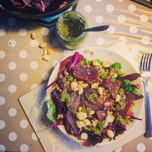 Beetroot hazlenut salad